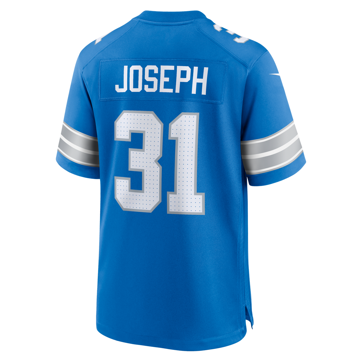 Detroit Lions Kerby Joseph Blue Team Game Football Jersey