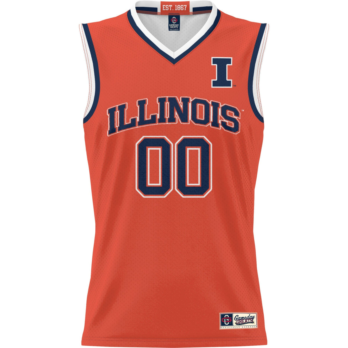 Illinois Fighting Illini Lightweight NIL Pick-A-Player Basketball Jersey - Orange