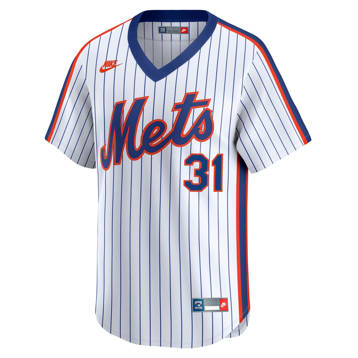 New York Mets Mike Piazza White Throwback Cooperstown Collection Limited Baseball Jersey