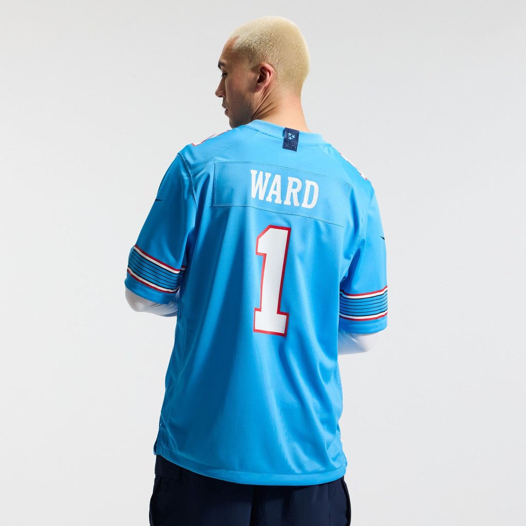 Tennessee Titans Cameron Ward Light Blue Game Football Jersey