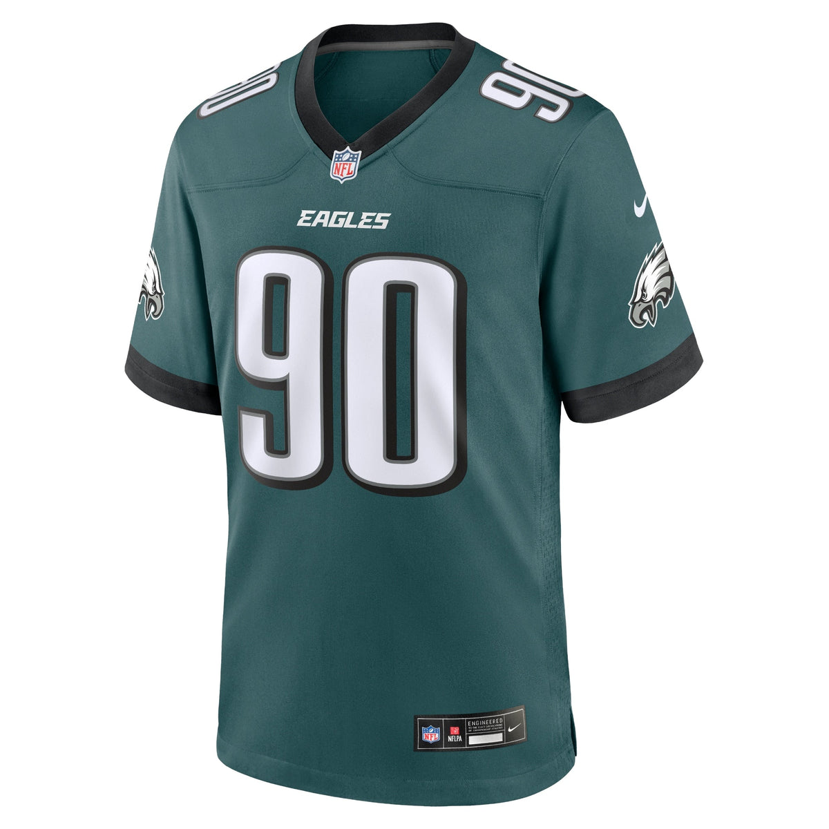 Philadelphia Eagles Jordan Davis Midnight Green Team Game Football Jersey