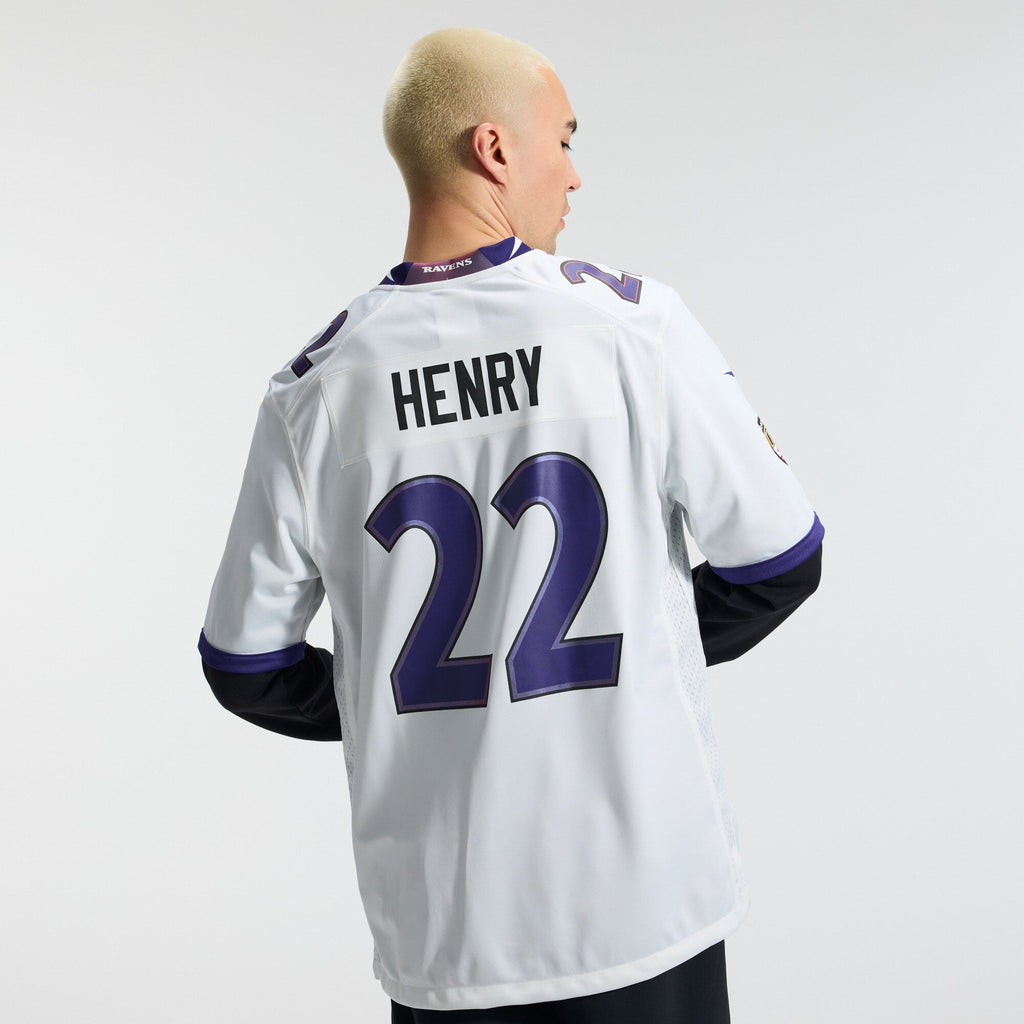 Baltimore Ravens Derrick Henry White Game Football Jersey