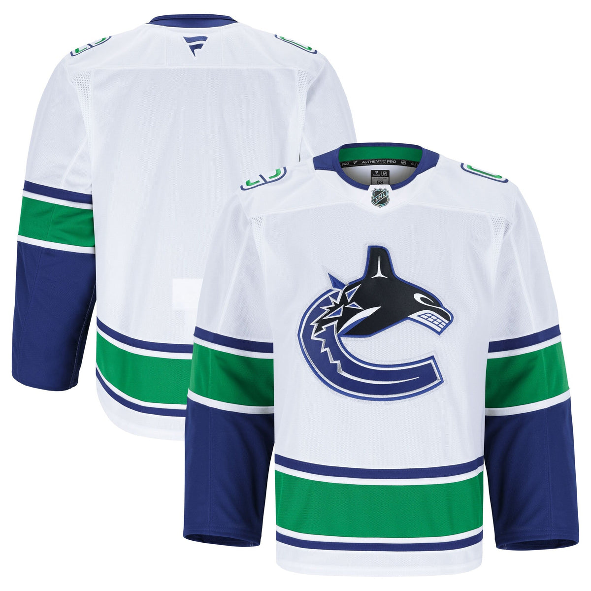 Vancouver Canucks White Away Pro Jersey