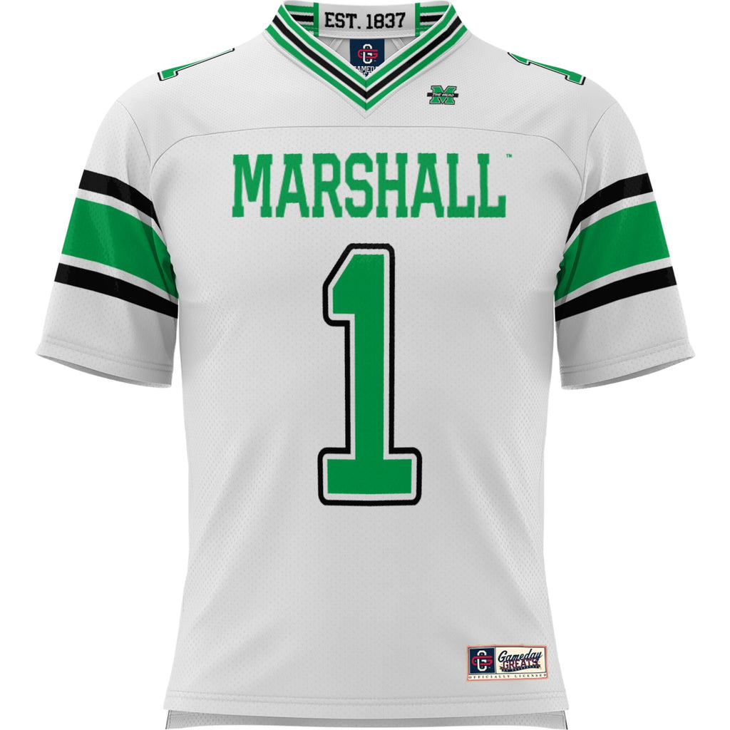 #1 Marshall Thundering Herd Football Jersey - White