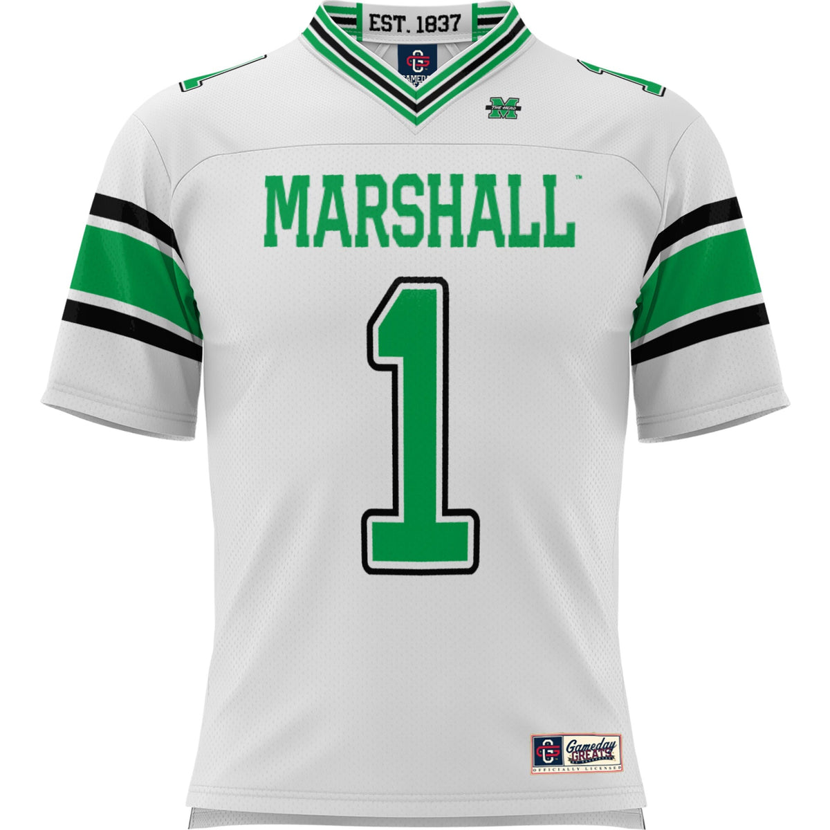#1 Marshall Thundering Herd Football Jersey - White