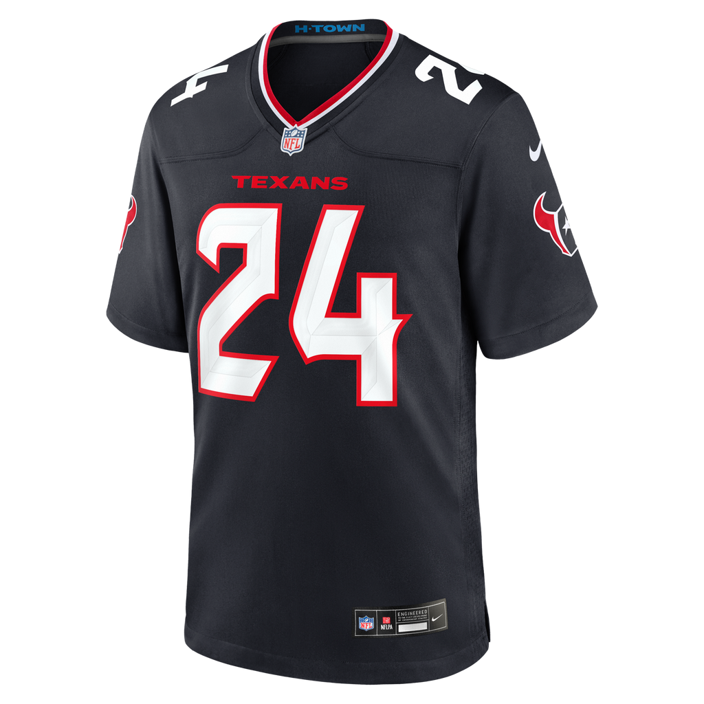 Houston Texans Derek Stingley Jr. Navy Game Football Jersey