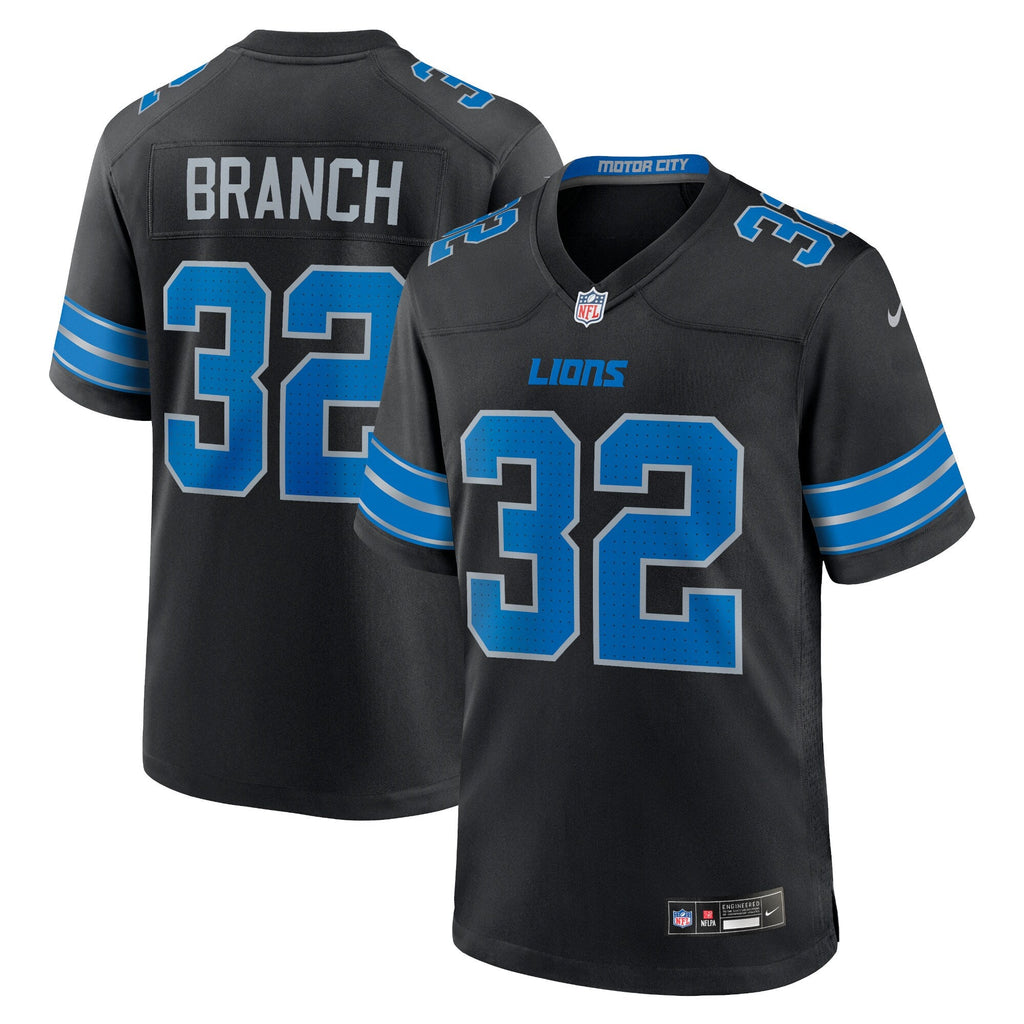 Detroit Lions Brian Branch Black Alternate Game Football Jersey