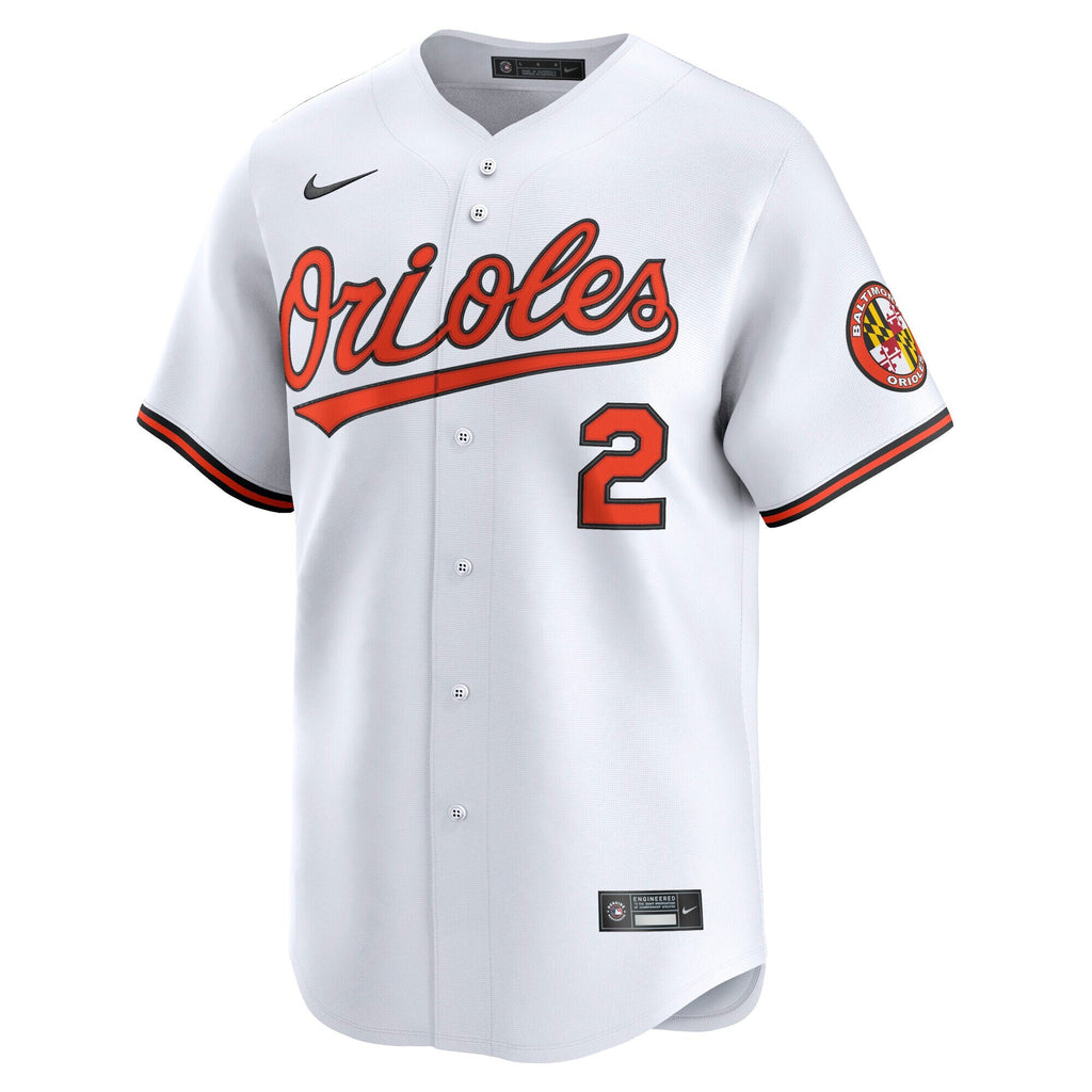 Baltimore Orioles Gunnar Henderson White Home Limited Player Baseball Jersey