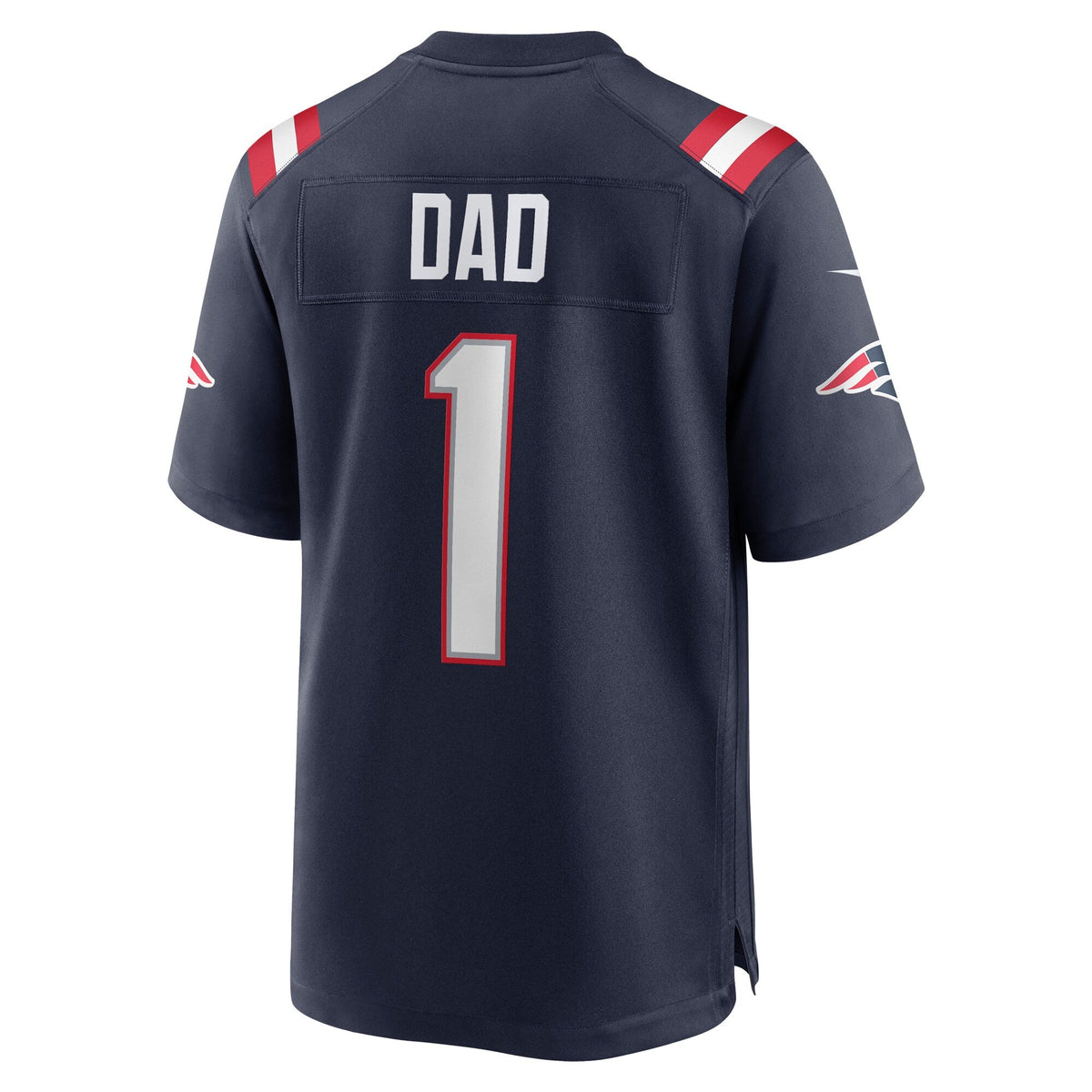 New England Patriots Number 1 Dad Navy Game Football Jersey