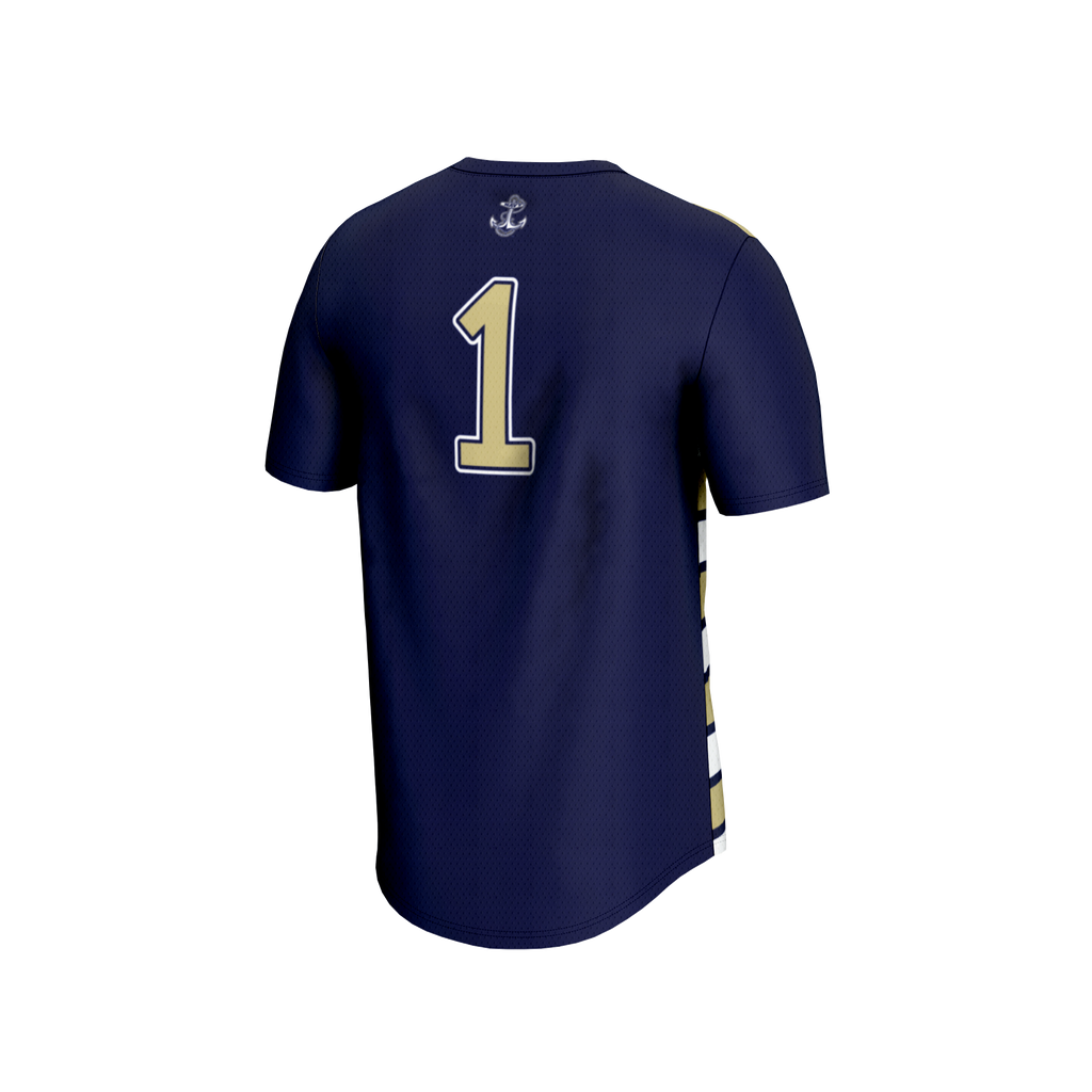 #1 Navy Navy Midshipmen Lightweight Soccer Fashion Jersey