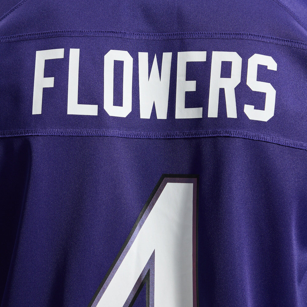 Baltimore Ravens Zay Flowers Purple Team Game Football Jersey