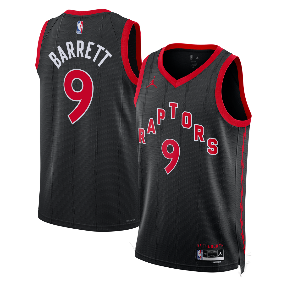 Toronto Raptors Statement Edition Swingman Jersey - Black - RJ Barrett
