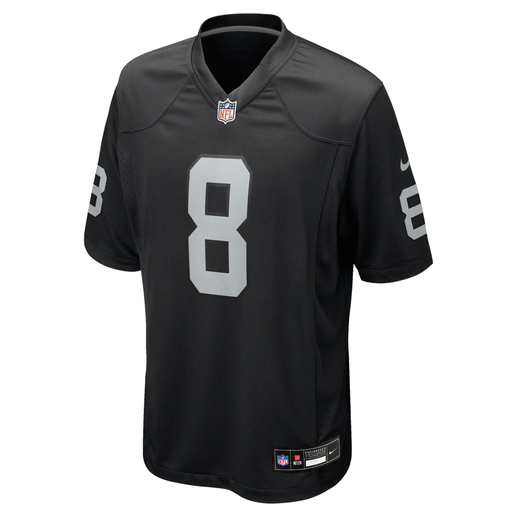 Las Vegas Raiders Kirk Cousins Black Team Game Football Jersey