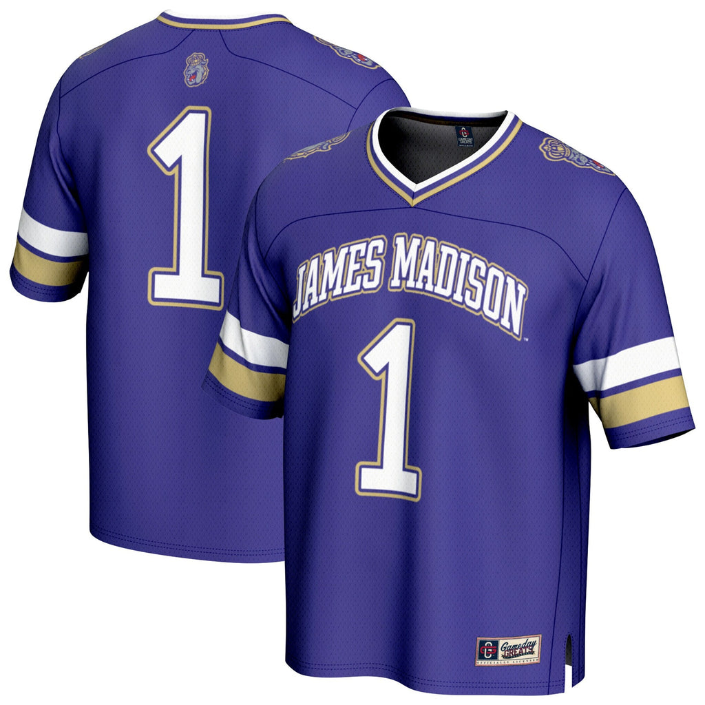 #1 Purple James Madison Dukes Lightweight Collegiate Football Fashion Jersey