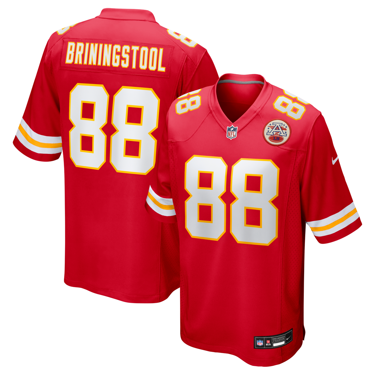Kansas City Chiefs Jake Briningstool Red Team Game Football Jersey