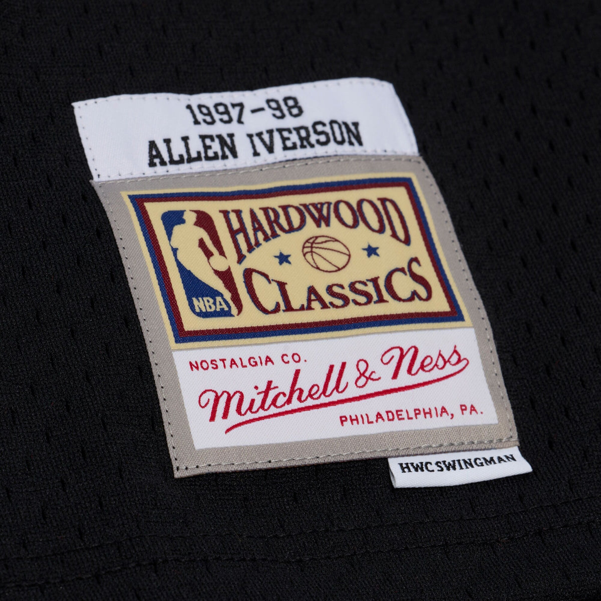 Philadelphia 76ers Allen Iverson 1997 Dark Jersey - Black