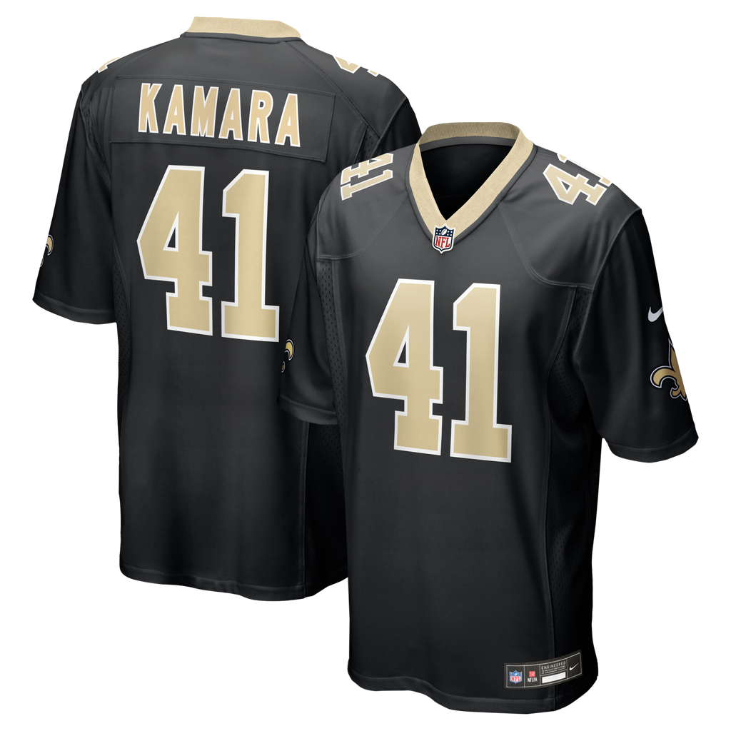 New Orleans Saints Alvin Kamara Black Game Football Jersey