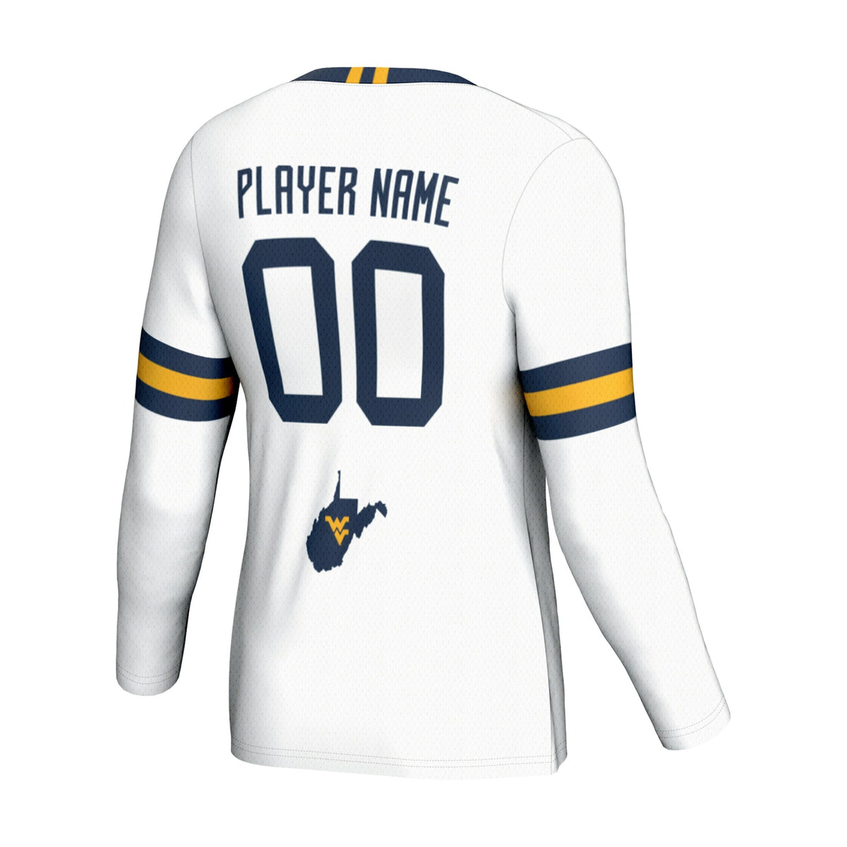 West Virginia Mountaineers NIL Pick-A-Player Lightweight Volleyball Jersey - White