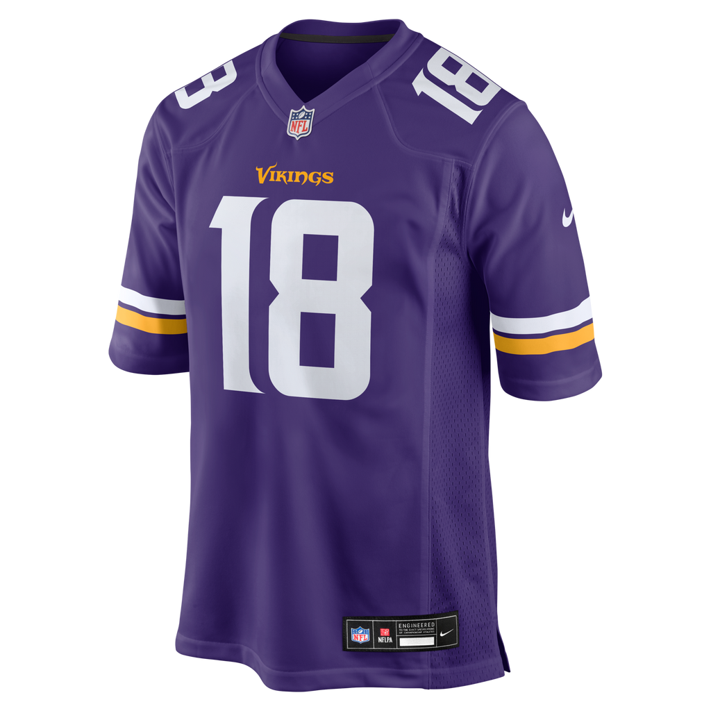 Minnesota Vikings Justin Jefferson Purple Game Football Jersey