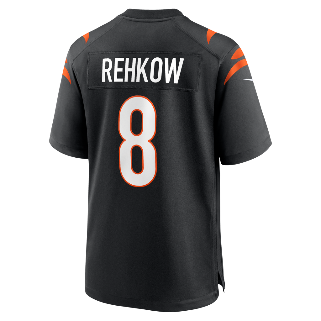 Cincinnati Bengals Ryan Rehkow Black Game Football Jersey