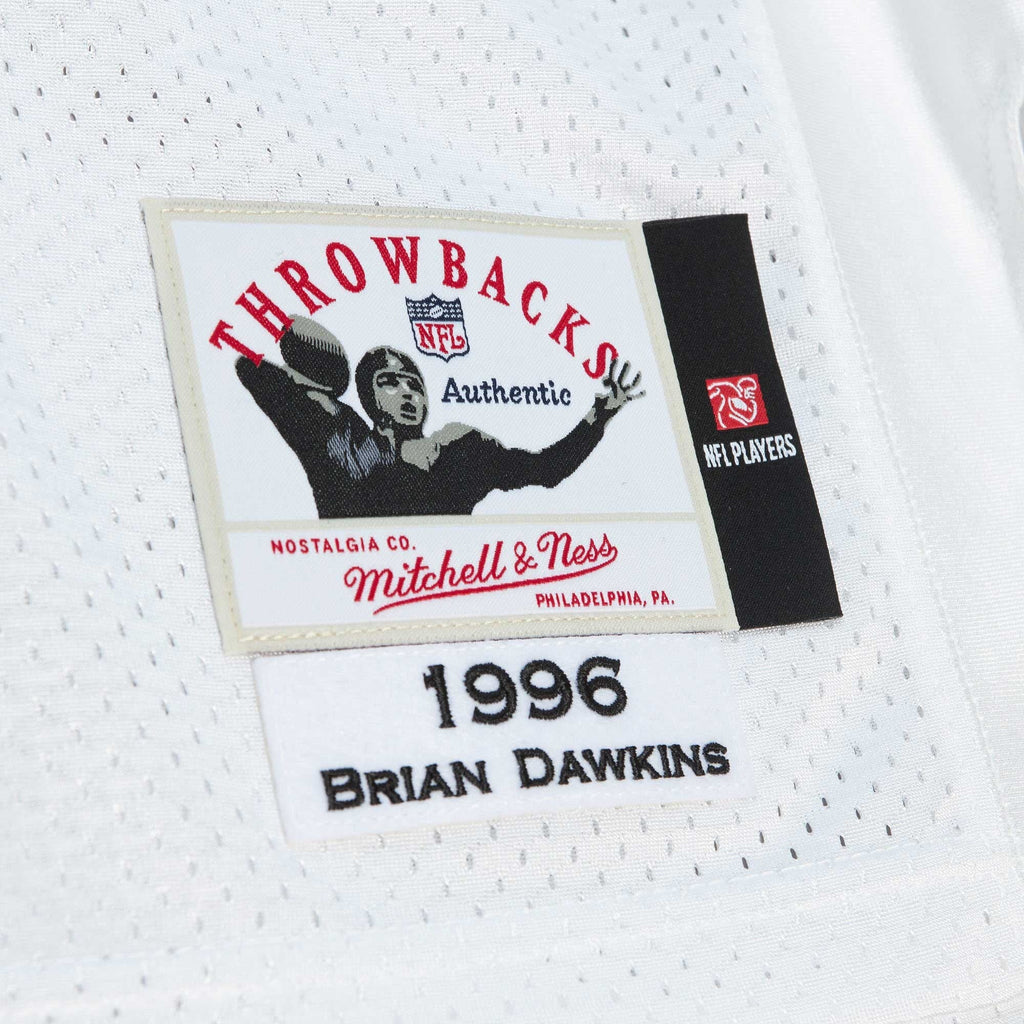 Philadelphia Eagles 1996 Brian Dawkins White Throwback Retired Player Football Jersey