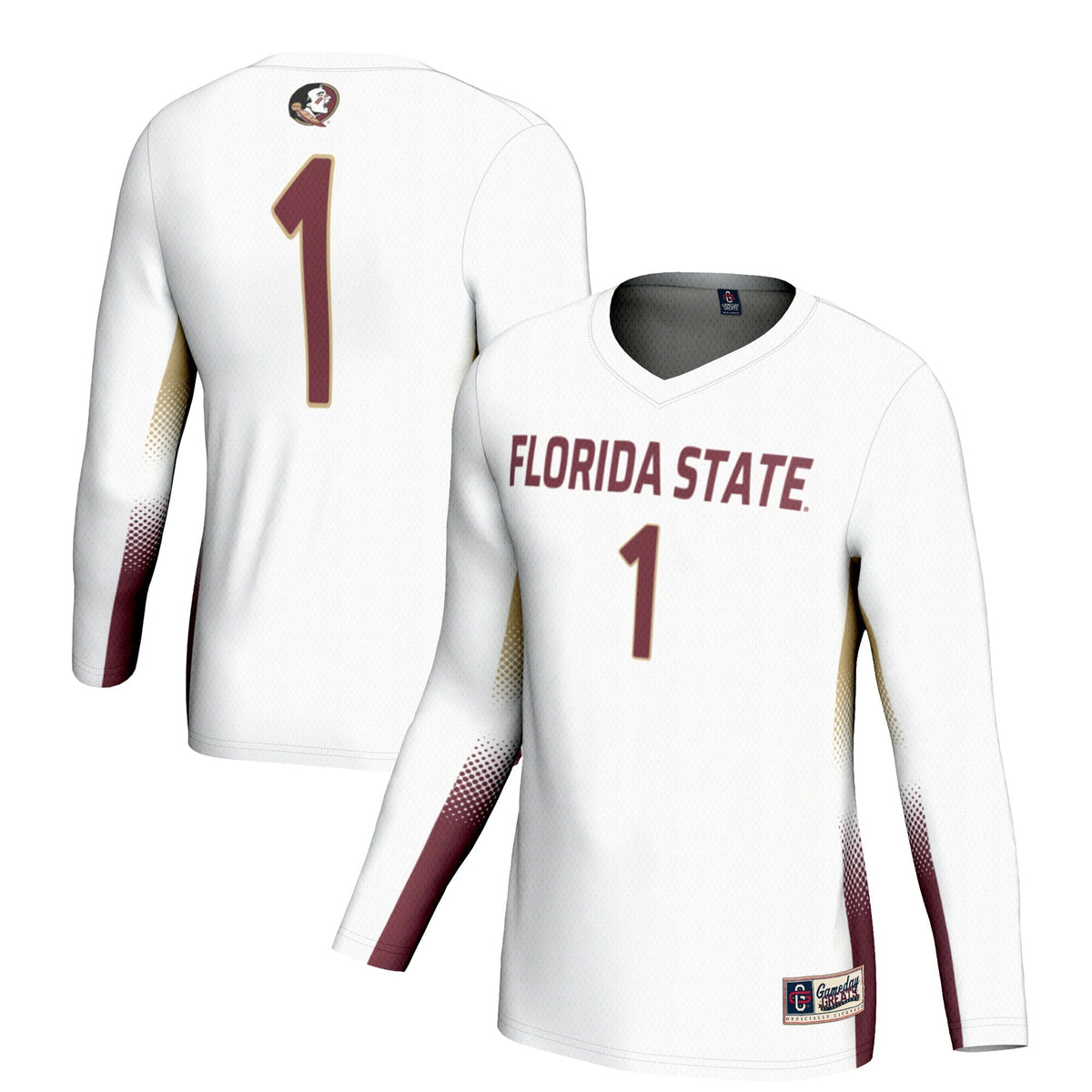#1 Florida State Seminoles Lightweight Volleyball Jersey - White