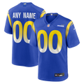 Los Angeles Rams Royal Custom Game Football Jersey