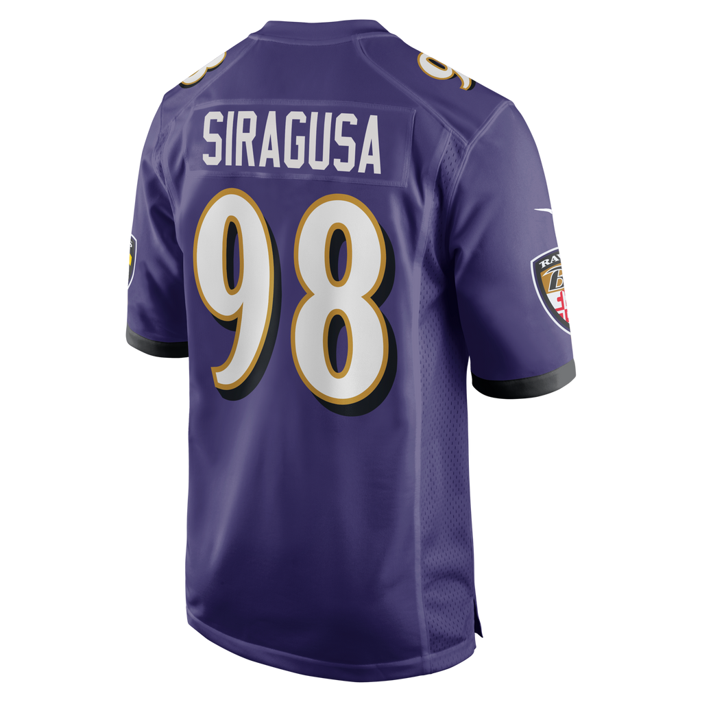 Baltimore Ravens Tony Siragusa Purple Game Retired Player Football Jersey