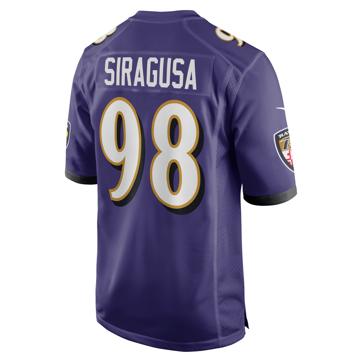 Baltimore Ravens Tony Siragusa Purple Game Retired Player Football Jersey