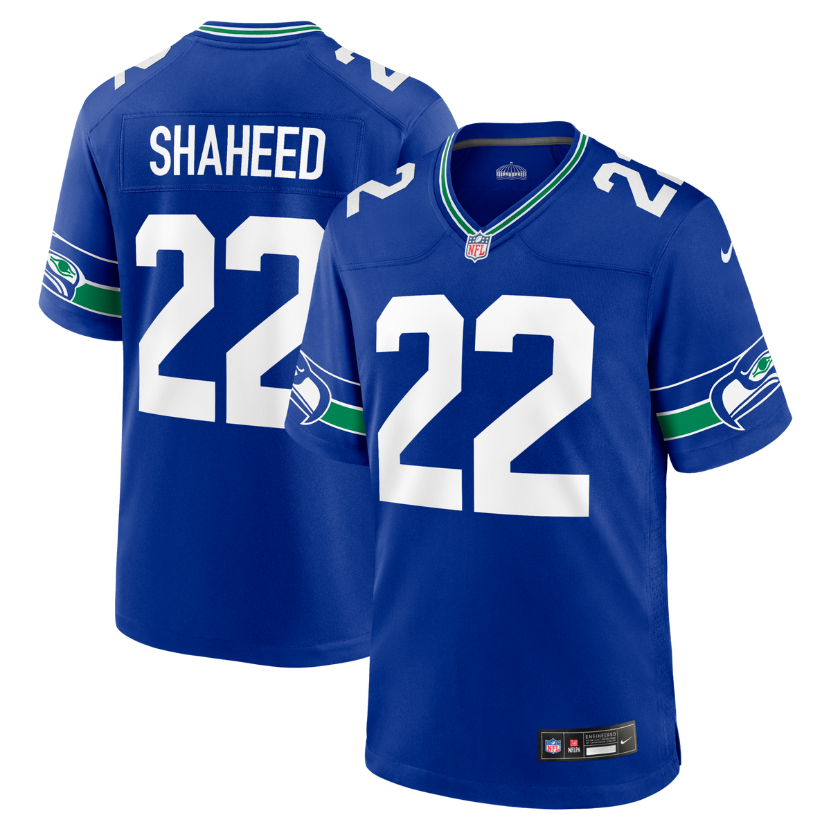 Seattle Seahawks Rashid Shaheed Royal Alternate Game Football Jersey