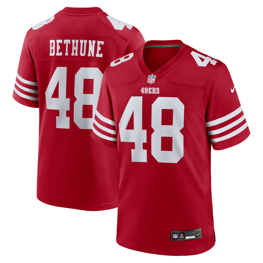 San Francisco 49ers Tatum Bethune Scarlet Game Football Jersey
