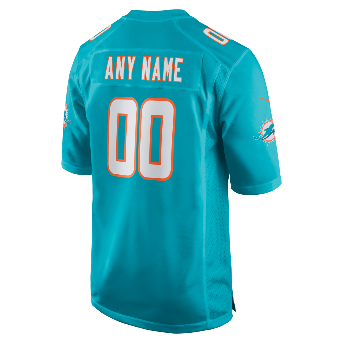 Miami Dolphins Aqua Custom Game Football Jersey