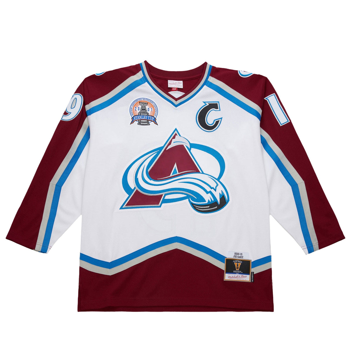 Colorado Avalanche Joe Sakic White 2000-01 Power Play Jersey