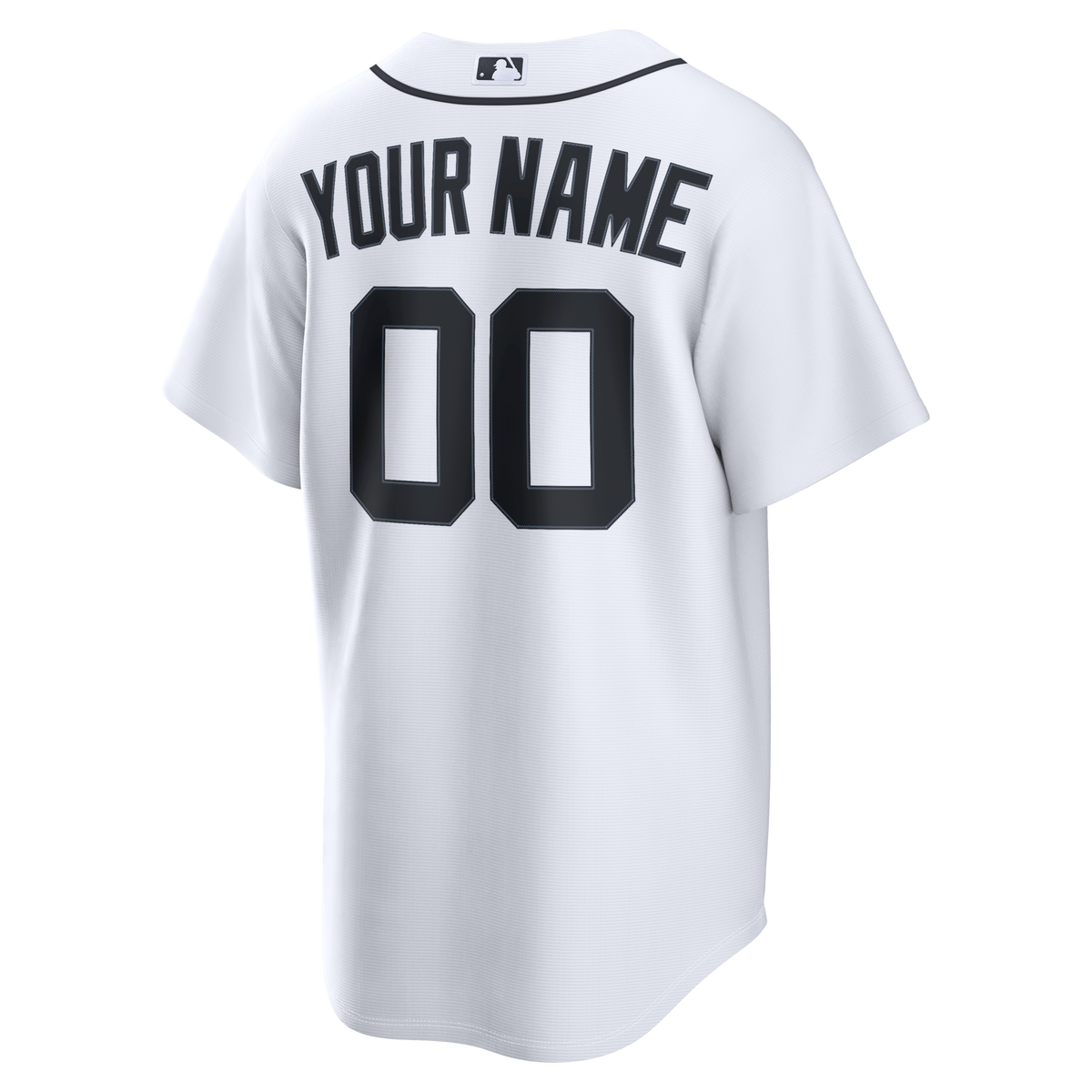 Detroit Tigers White Home Replica Custom Baseball Jersey