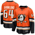 Anaheim Ducks Mikael Granlund Orange Home Breakaway Hockey Jersey