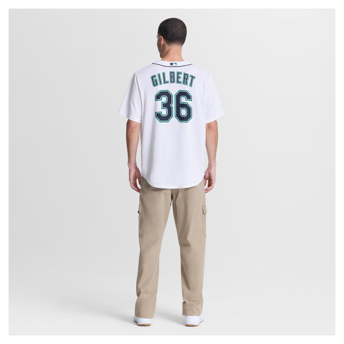 Seattle Mariners Logan Gilbert White Home Replica Baseball Jersey