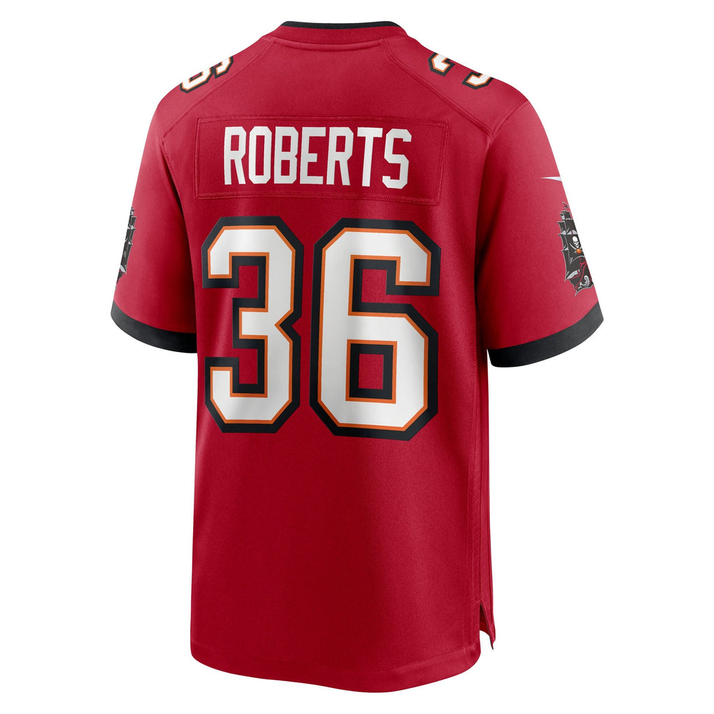 Tampa Bay Buccaneers JJ Roberts Red Team Game Football Jersey