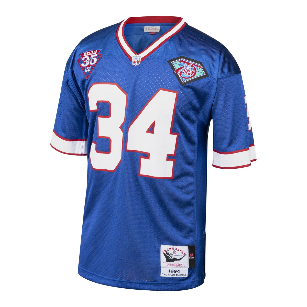 Buffalo Bills 1985 Thurman Thomas Royal Throwback Retired Player Football Jersey
