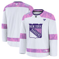 New York Rangers White 2024 Hockey Fights Cancer Practice Jersey