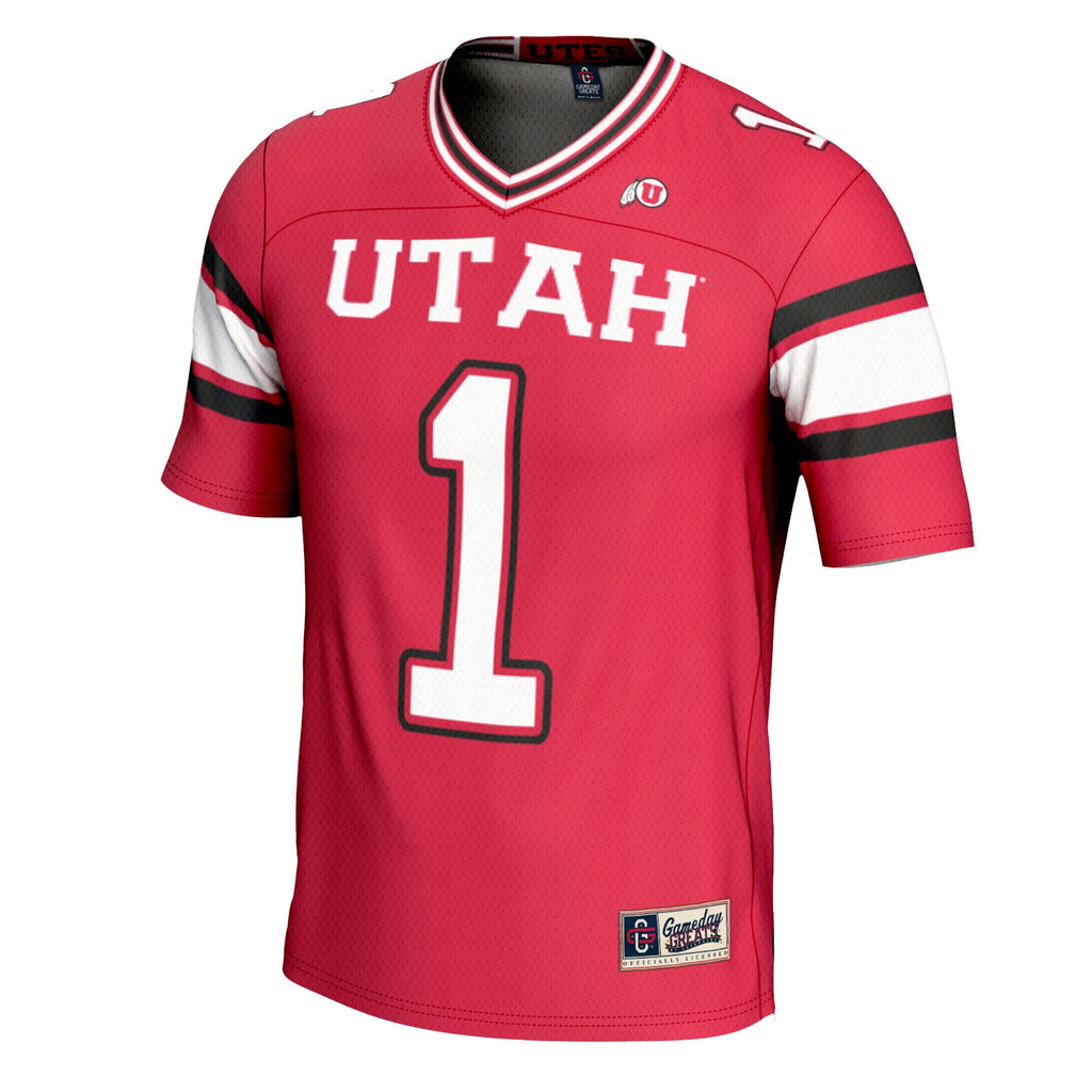 #1 Utah Utes Football Jersey - Cardinal