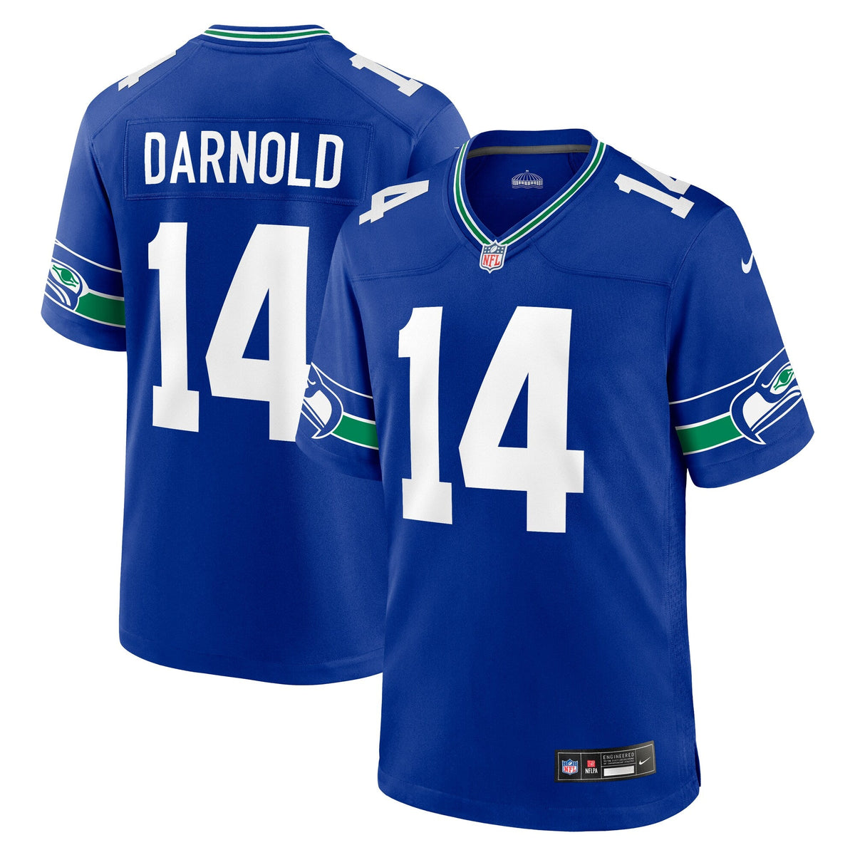 Seattle Seahawks Sam Darnold Royal Alternate Game Player Football Jersey