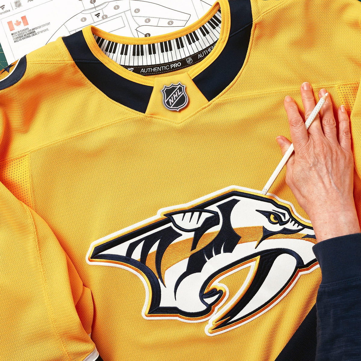 Nashville Predators Gold Home Pro Custom Jersey