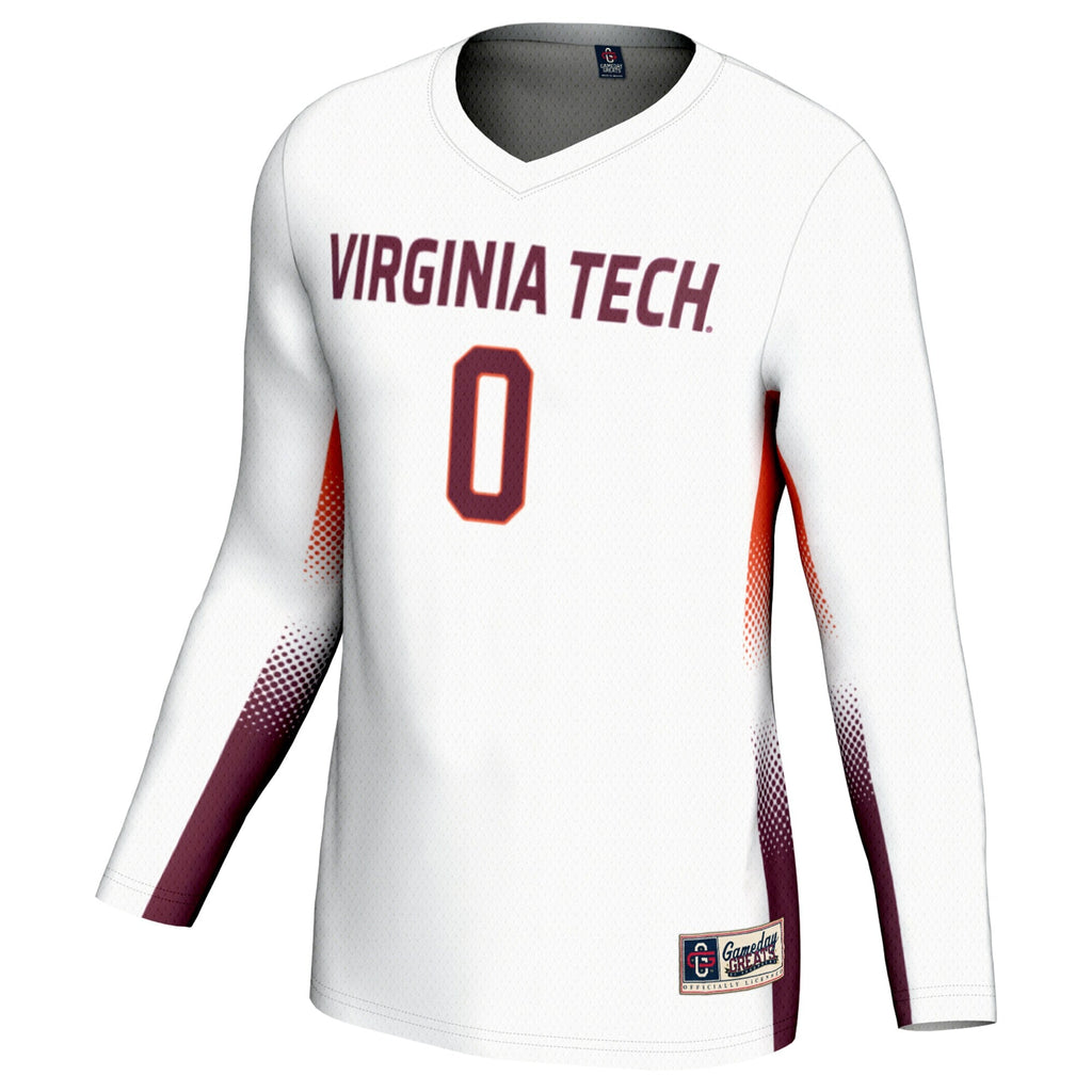 #0 Virginia Tech Hokies Lightweight Volleyball Jersey - White