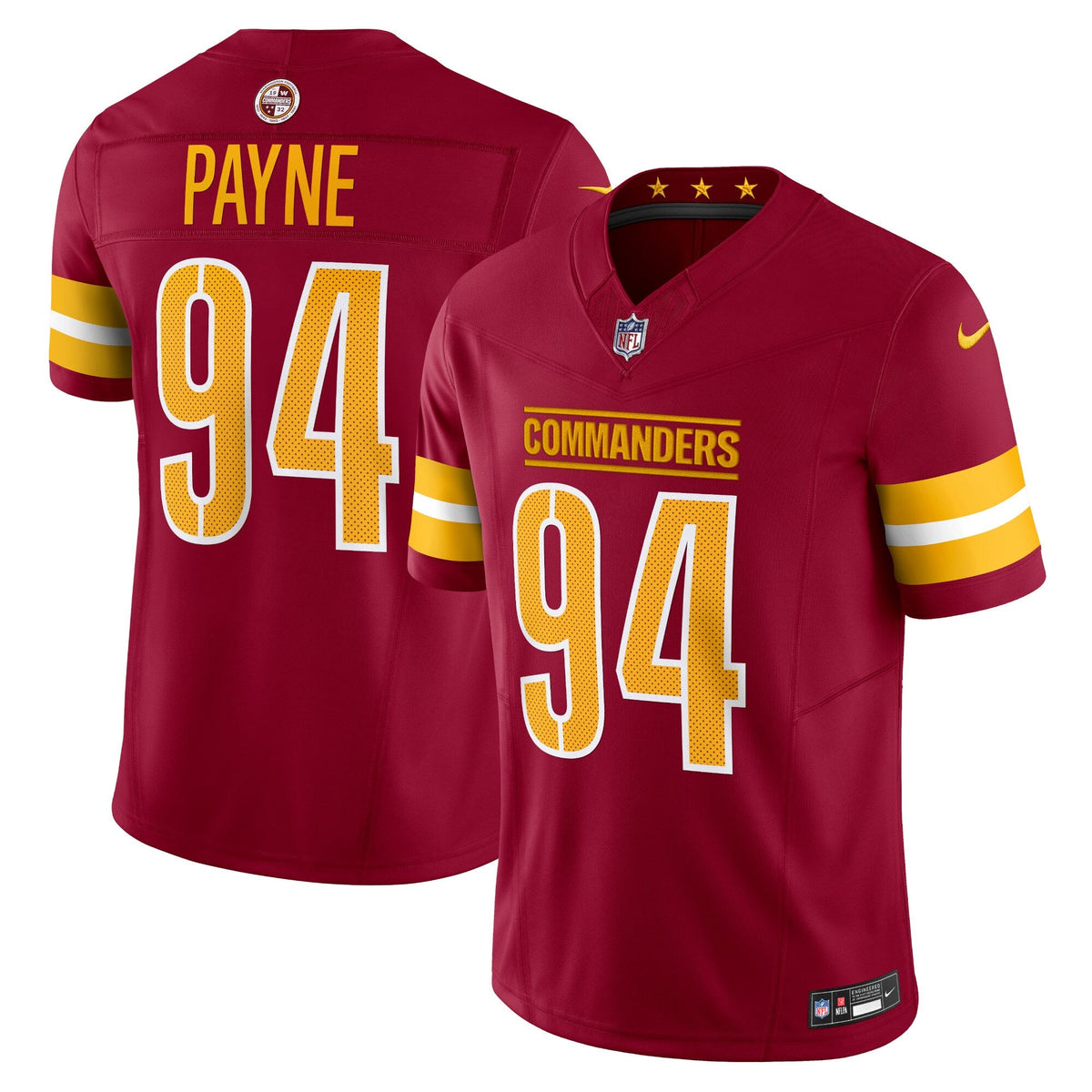 Washington Commanders Daron Payne Burgundy Vapor F.U.S.E. Limited Football Jersey