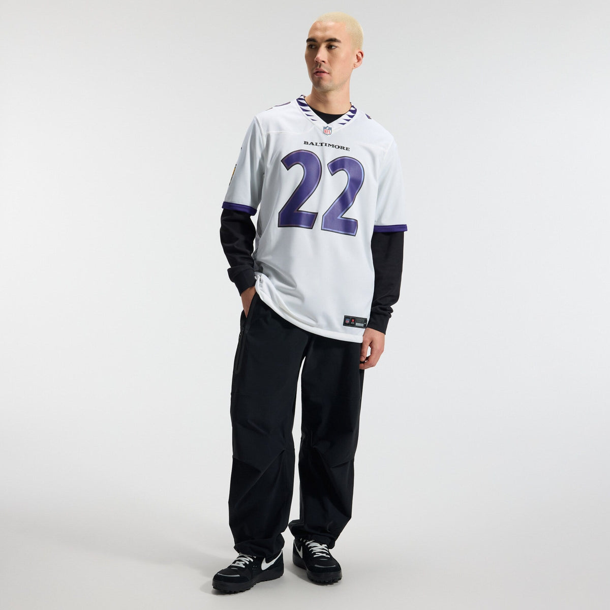 Baltimore Ravens Derrick Henry White Game Football Jersey