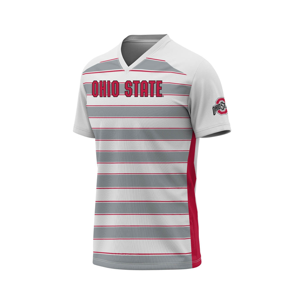 #1 White Ohio State Buckeyes Lightweight Soccer Fashion Jersey
