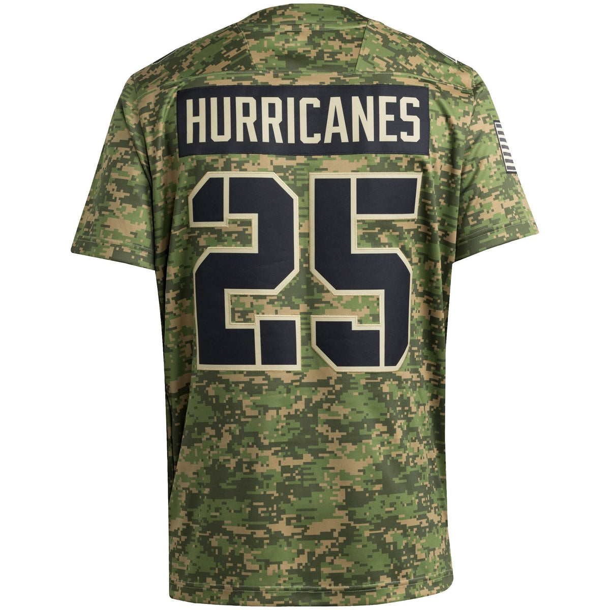 #25 Miami Hurricanes Honor & Support Premier Strategy Jersey - Camo