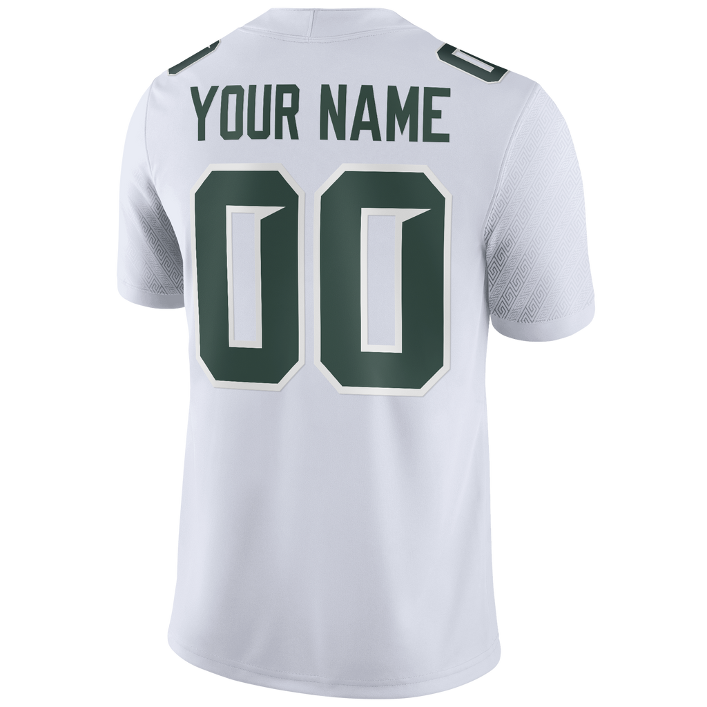 Michigan State Spartans Football Custom Game Jersey - White