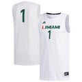 #1 Miami Hurricanes Replica Basketball Jersey - White