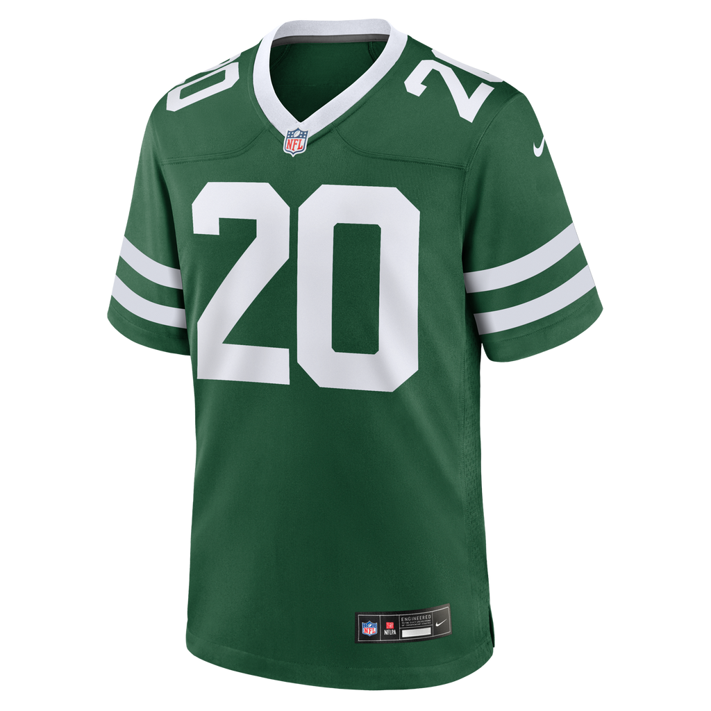 New York Jets Breece Hall Legacy Green Game Football Jersey